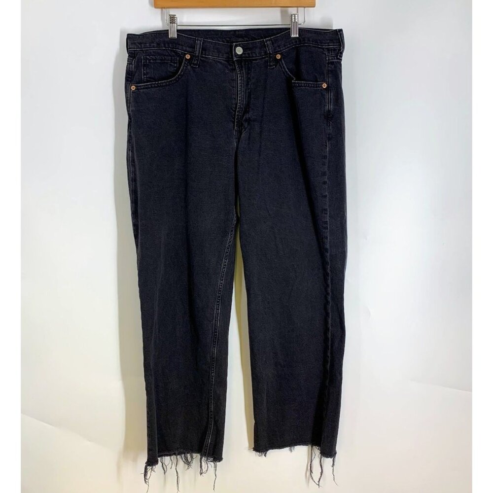 Gap Women's Loose‎ Mid Rise Cut Off Hem Stretch Denim Jeans Size 16